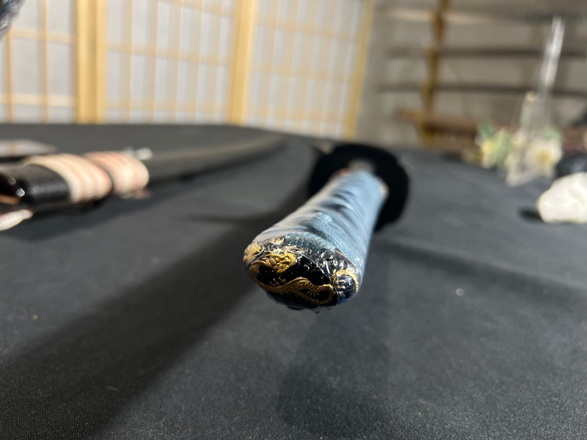 A genuine samurai sword, a finely crafted hand-forged katana.