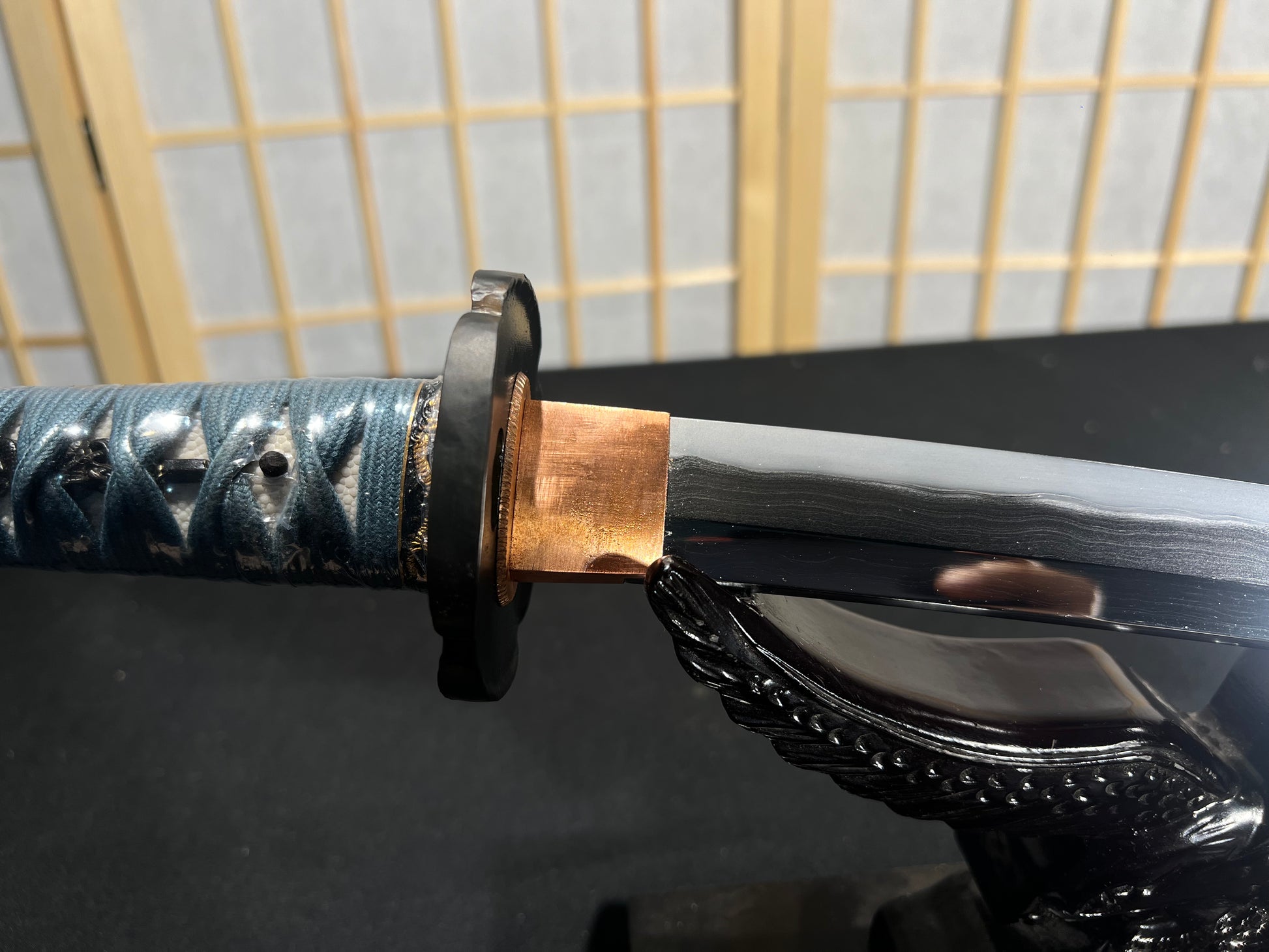 A genuine samurai sword, a finely crafted hand-forged katana.