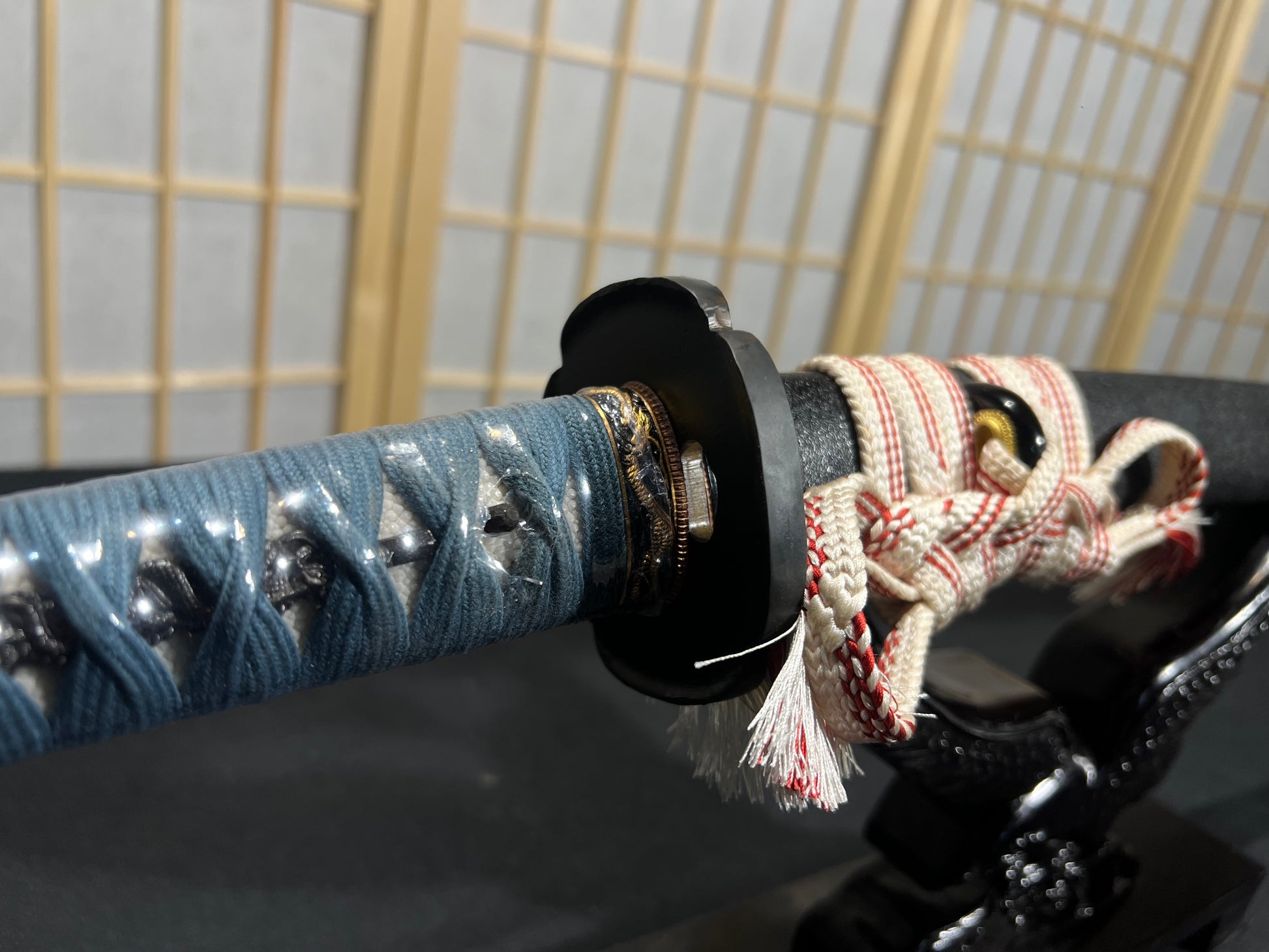 A genuine samurai sword, a finely crafted hand-forged katana.