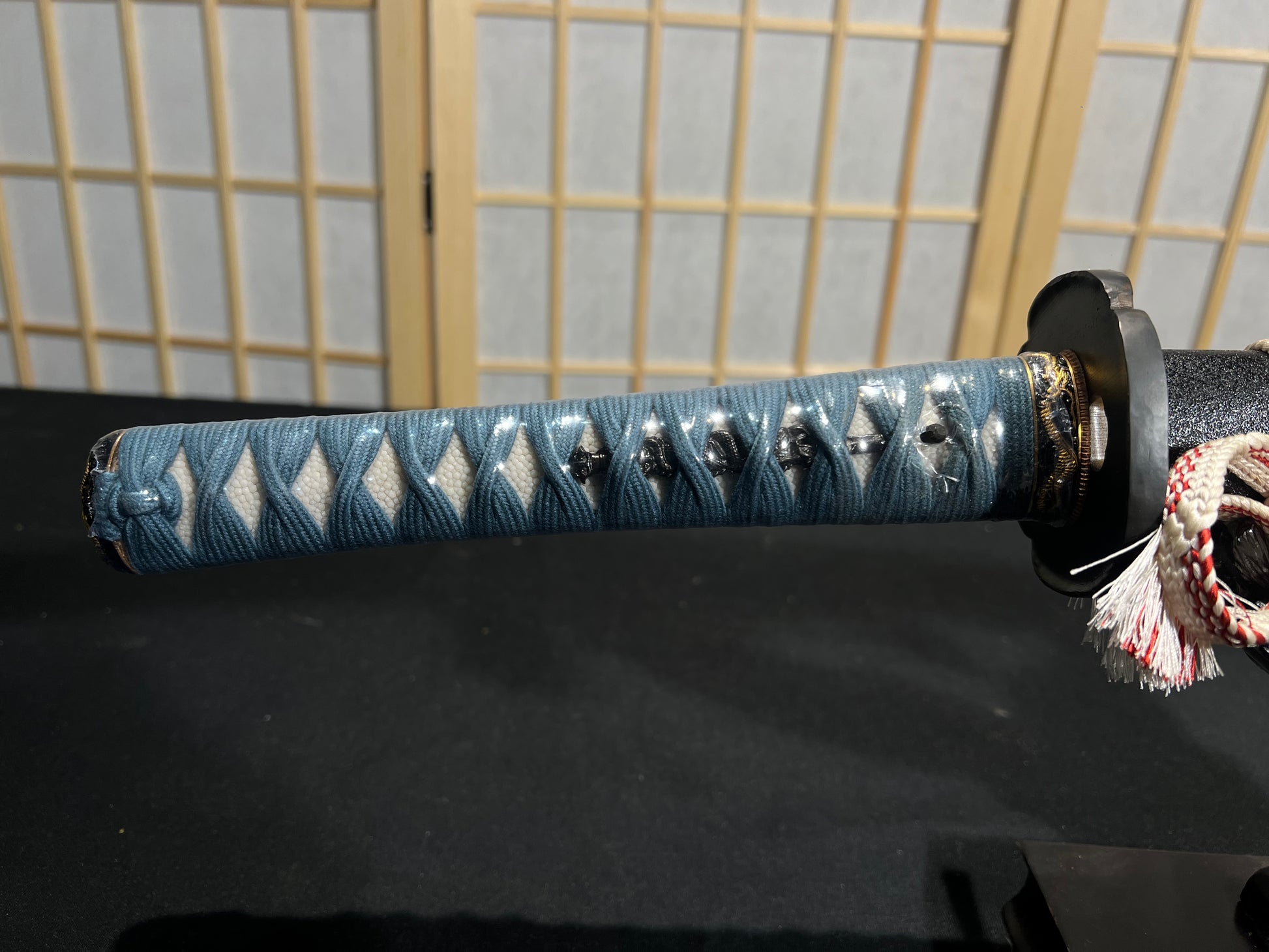 A genuine samurai sword, a finely crafted hand-forged katana.
